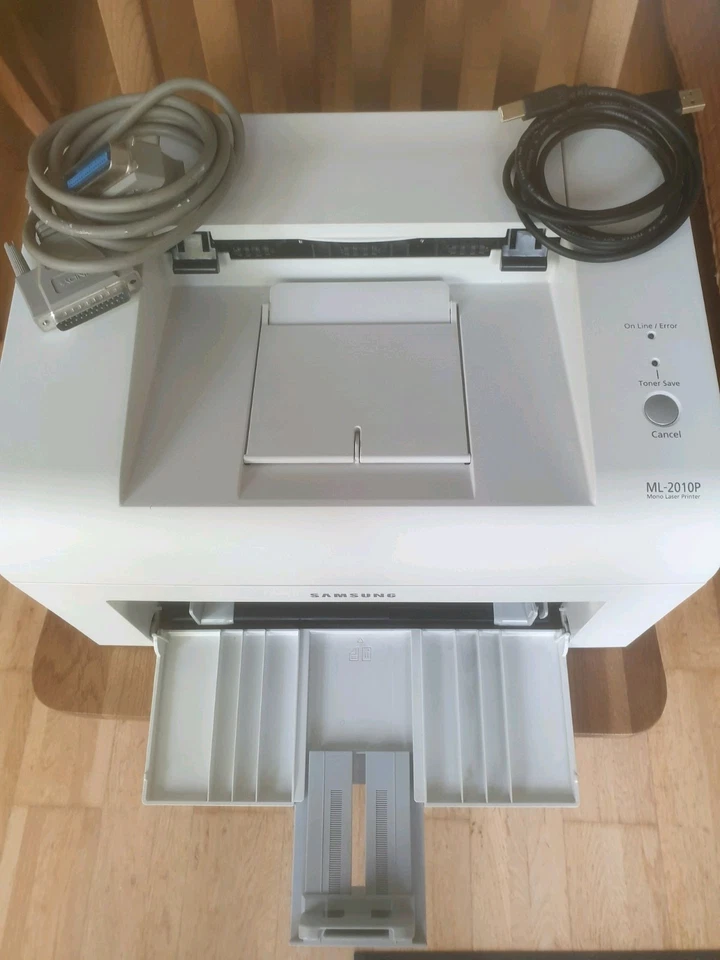 Vintage monochrome Printer Drucker SAMSUNG ML-2010P USB+LPT 1200×600dpi A4 CUPS