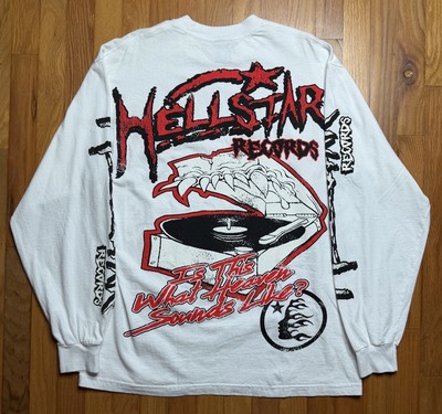 HELLSTAR STUDIOS RECORDS LONG SLEEVE TEE WHITE Size 2XL / XXL
