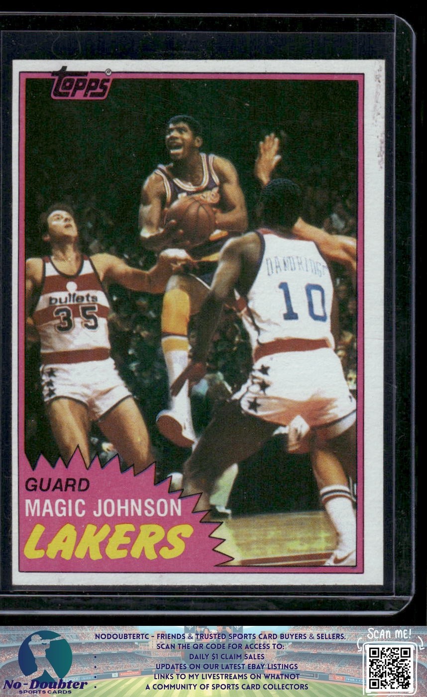 1981-82 Topps #21 Magic Johnson Los Angeles Lakers PO.81