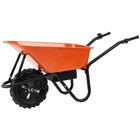 Uimoso Electric Wheelbarrow Cart with Powered Dump, 5 Cu Ft, 330 lbs Capacity