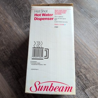 Distributeur D'eau Chaude Sunbeam Hot Shot #3211 - Neuf, Boîte Ouverte