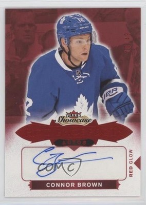 2016-17 Upper Deck Fleer Showcase Red Glow 10/49 Connor Brown #149 Rookie RC av1