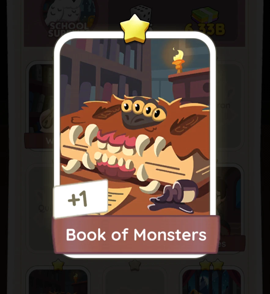 Monopoly Go _ Book of Monsters _ 1 star ⭐ Sticker