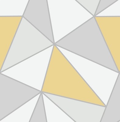 Fine Decor Apex Tapete Geometrisch Dreieck Modern Muster Gelb Grau FD42429