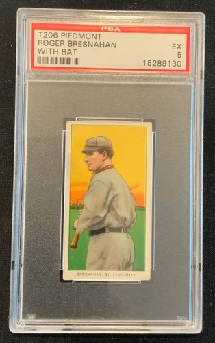 T206 PIEDMONT ROGER BRESNAHAN WITH BAT PSA 5