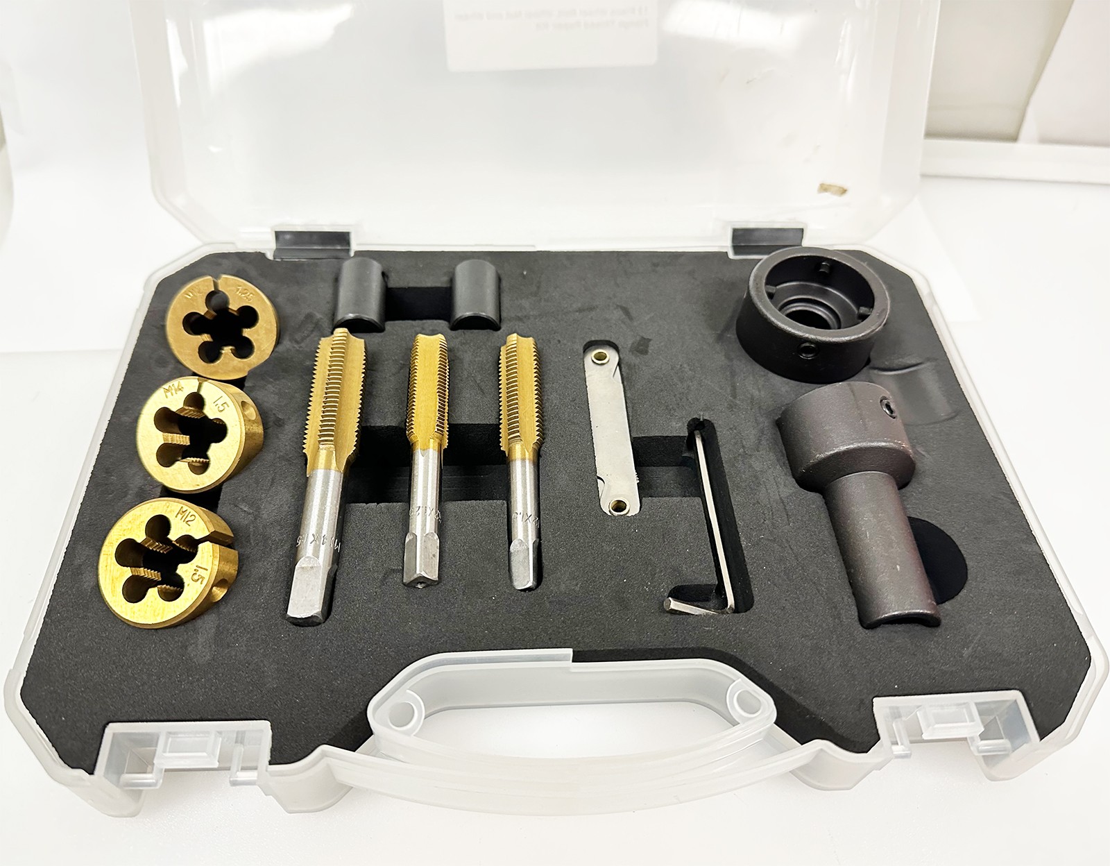Stud Thread Cutter 12pcs Tap & Die Set for Wheel Studs & Nuts Thread Re-Cutting Wheel Nuts ...