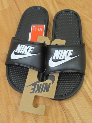 Nike Benassi JDI Mens Slides Sport Sandals Black 10 ~BRAND NEW WITH TAG~