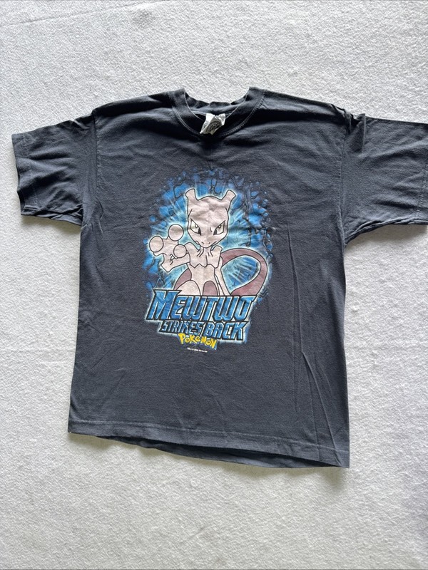 Vintage 2000 Pokemon Mewtwo Strikes Back T Shirt Youth L/XL Nintendo Rare Movie
