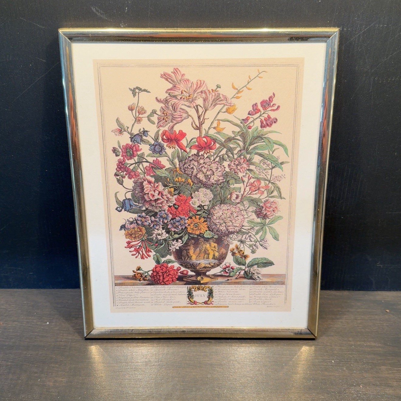 Twelve Months of Flowers Series - July Edition by Robert Furber Framed Art