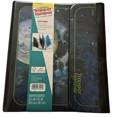Brand New Trapper Keeper ~ Binder Portfolio Folder Retro Moon Space Original