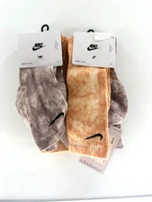 Nike Everyday Plus Cushioned Tie-Dye Crew Socks 4 Pairs Size L 8-12 DM3407-915