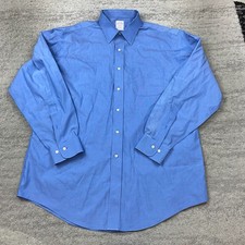 Vintage Brooks Brothers Oxford Button Shirt 16.5 - 4/5 Blue OCBD Formal Mens 90s