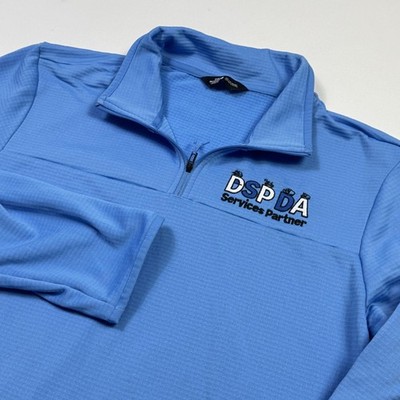 The North Face Pullover Mens Large Blue 1/4 Zip DSPDA Services Partner Logo