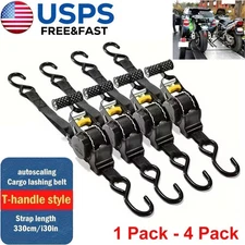 Retractable Ratchet Straps Heavy Duty Auto Self Retracting Tie Down Straps 130in