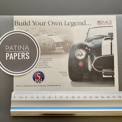 2007 Factory Five Racing Mk3 Roadster Cobra Vintage Ad Werbung Reklame