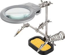 Fixpoint Supporto Saldatura a Tre Bracci con Lente LED e Spugna