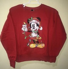 Disney DIY Mickey Mouse Red Ugly Xmas Christmas Holiday Sweater Unisex Sz S y6