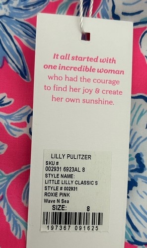 NWT Lilly Pulitzer Little Lilly Classic Shift Wave N Sea Size 8 Free Shipping - Picture 14 of 15