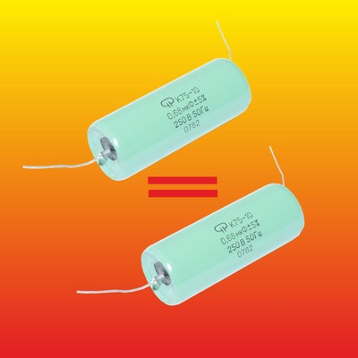 2x K75-10 2.2uF 250V 10/% Hybrid PIO capacitors New Old Stock
