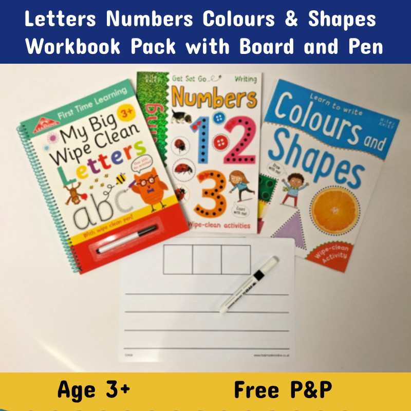 Letters Numbers Colours & Shapes Learn to Write Wipe Clean Early Learning Pack