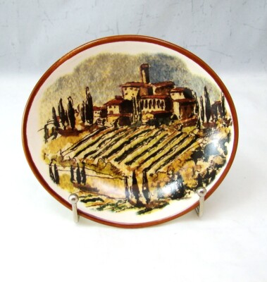 Williams Sonoma WSO132 (Villa/Landscape) ''Style C'' Oval Dip Bowl EXCELLENT