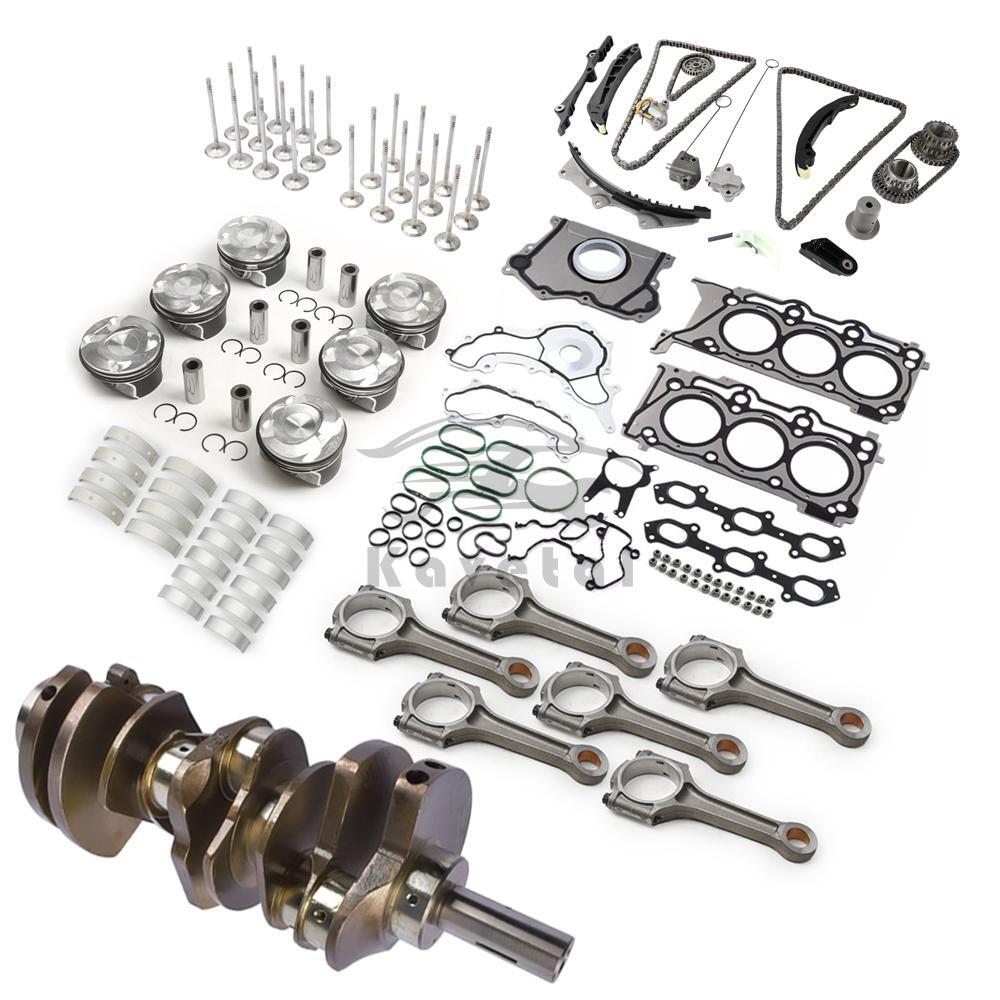 3.0T Engine Crankshaft Rods Pistons Gasket Bearing Valve Timing Kit For Maserati