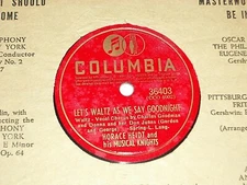 HORACE HEIDT-Let's Waltz As We Say Goodbye (1941) COLUMBIA 10" 78 RPM Single