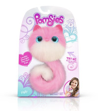 Pomsies PINKY Interactive Pet Plush Toy, With Brush Up to 50 Sound Reactions