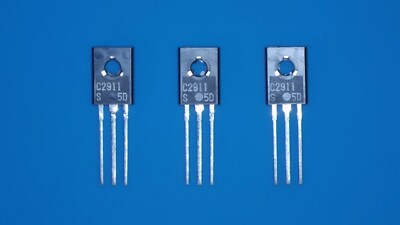 Quantity 3 - Sanyo 2SC2911 3-Pin Silicon NPN Transistor (C2911) - New Old Stock