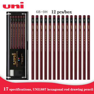 Japan UNI Mitsubishi 1887 hardness test pencil 12 pieces/box