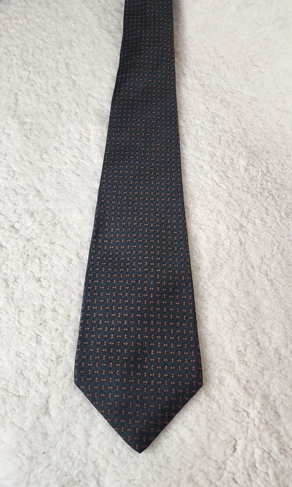 "Corbata Polo Ralph Lauren para hombre verde geométrica lunares vintage años 90 EE. UU. 58"" X 4""" Foto 2 de 4