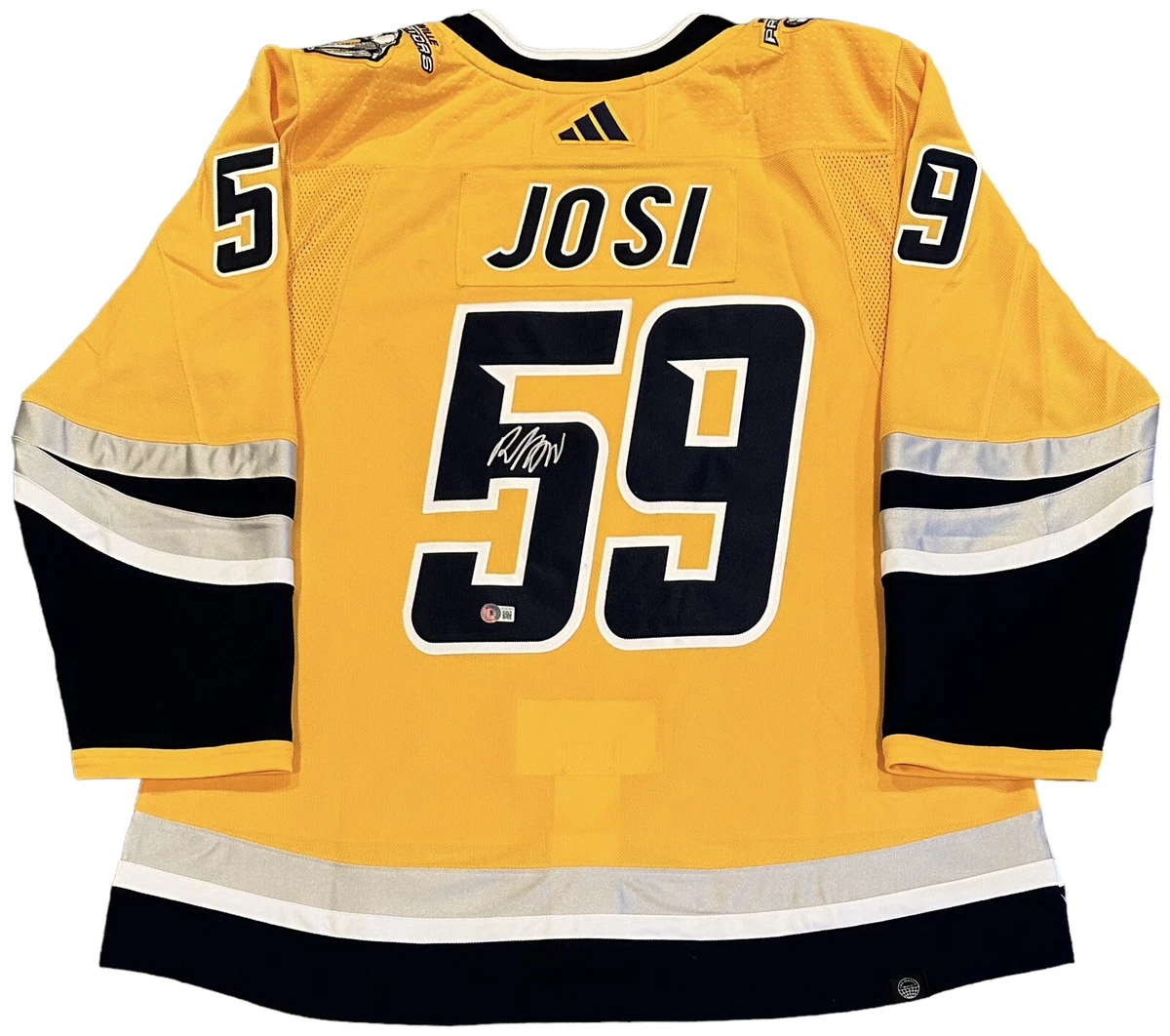 Roman Josi Nashville Predators Adidas Authentic Reverse Retro 2.0 Jersey  (Yellow)