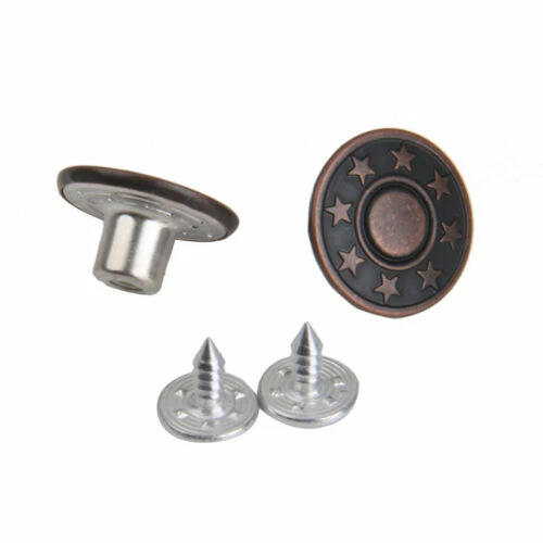 Stern Jeansknopf aus Metall