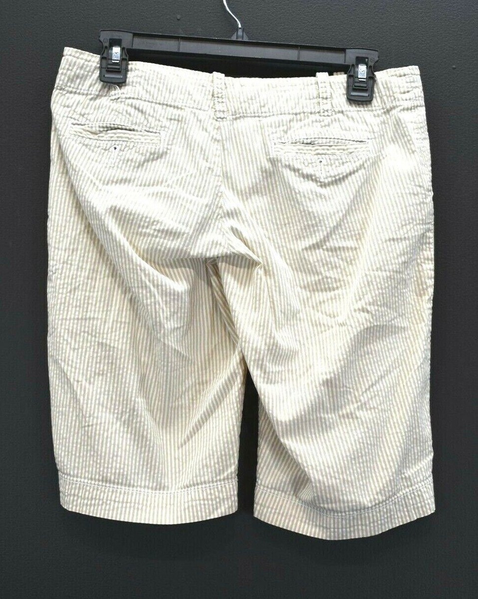 Old Navy Prep Womens Candy Stripe Flat Front Seersucker Casual