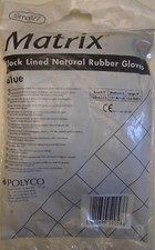 POLYCO Matrix Household Flock Lined Natural Rubber Gloves, Blue,Yellow Size7,8,9