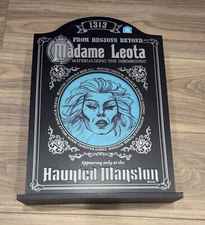 Madame Leota The Haunted Mansion Light up Sign New Spirit Halloween 15.5 X 10.5
