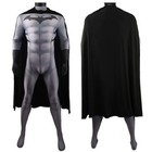 The Gray Batman Bodysuit Superhero Cosplay Costume Jumpsuit Halloween Adult Kids