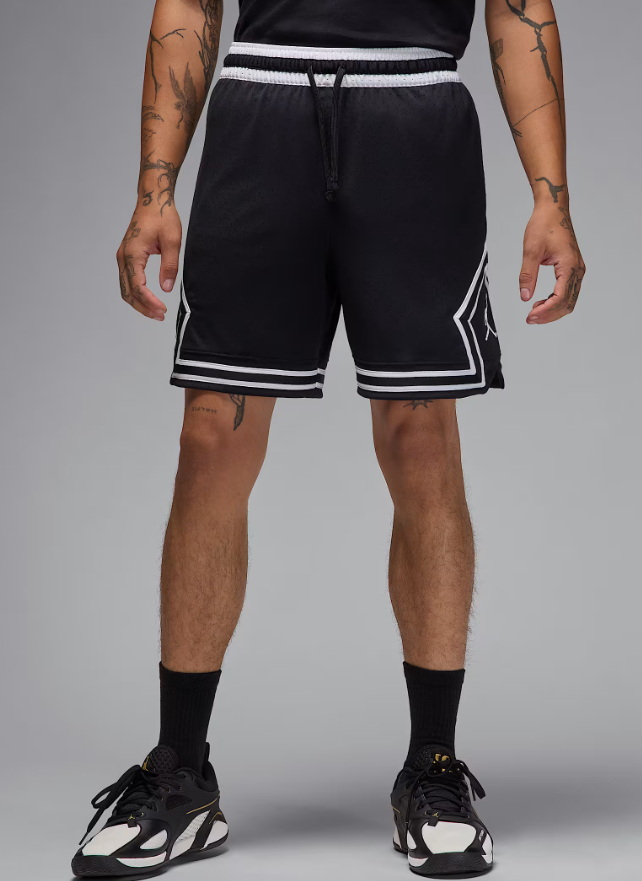 NEW* Men's Nike Jordan Sports Dri-Fit Mesh Diamond Shorts Black