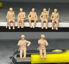 1/72 Resin Chinese National Army soldiers 7 figures Unpainted NO56-LMZ