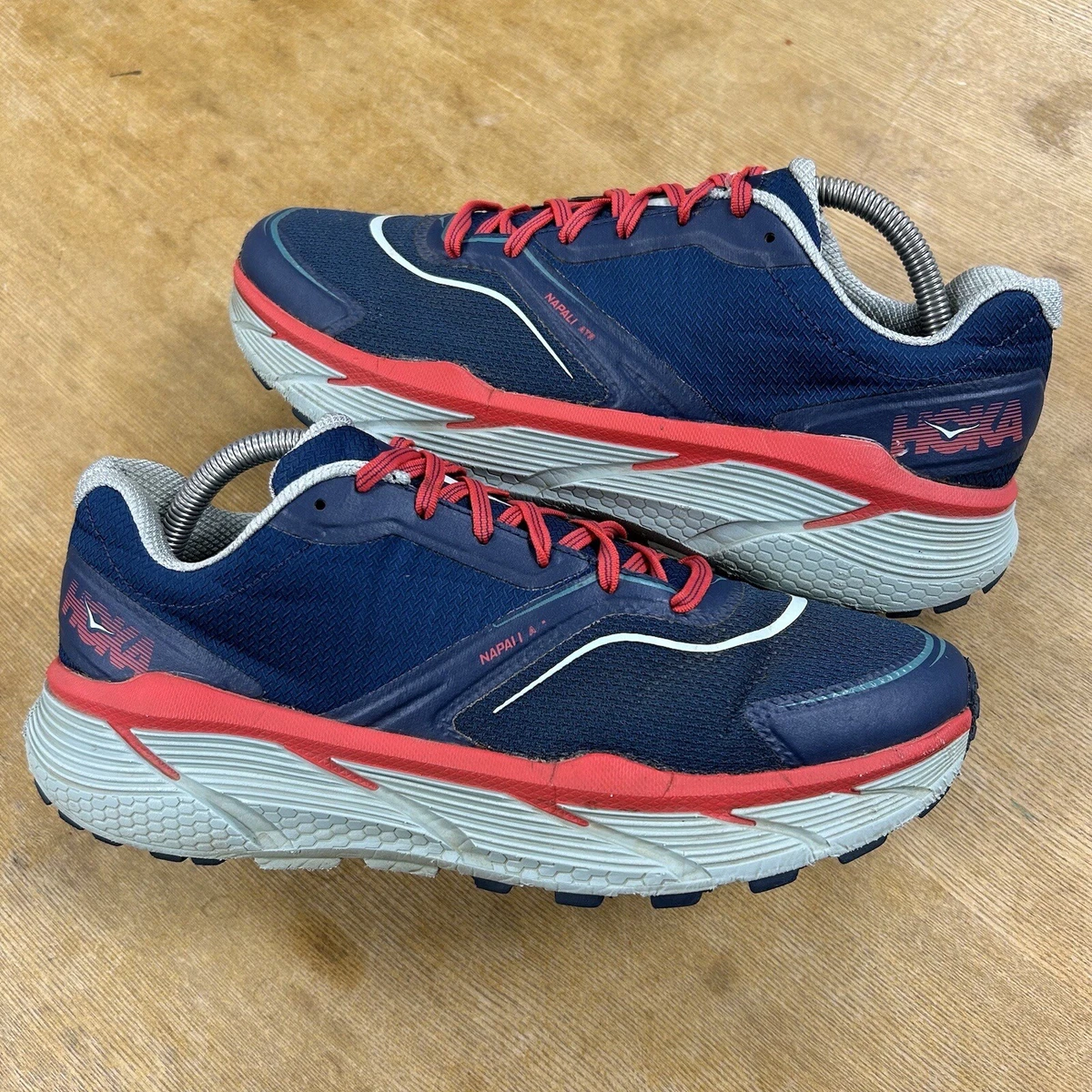 Hoka One One W Napali ATR Blue Red Hiking Running Shoes Women s Size 10 FLAWS