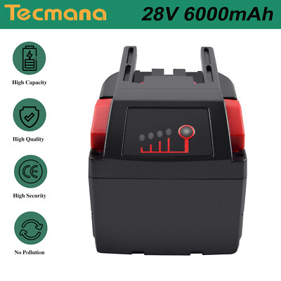 6Ah 28V Li-ion Akku für AEG Milwaukee M28 M28B MC28V M28BX MC28 Würth 0700956730