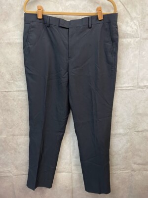 Alberto Cardinali Men's Black Flat Front Dress Pants Size 34R