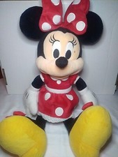 Minnie Mouse Plush Disney World Plush Stuffed Animal 18" Bottom Beanbag