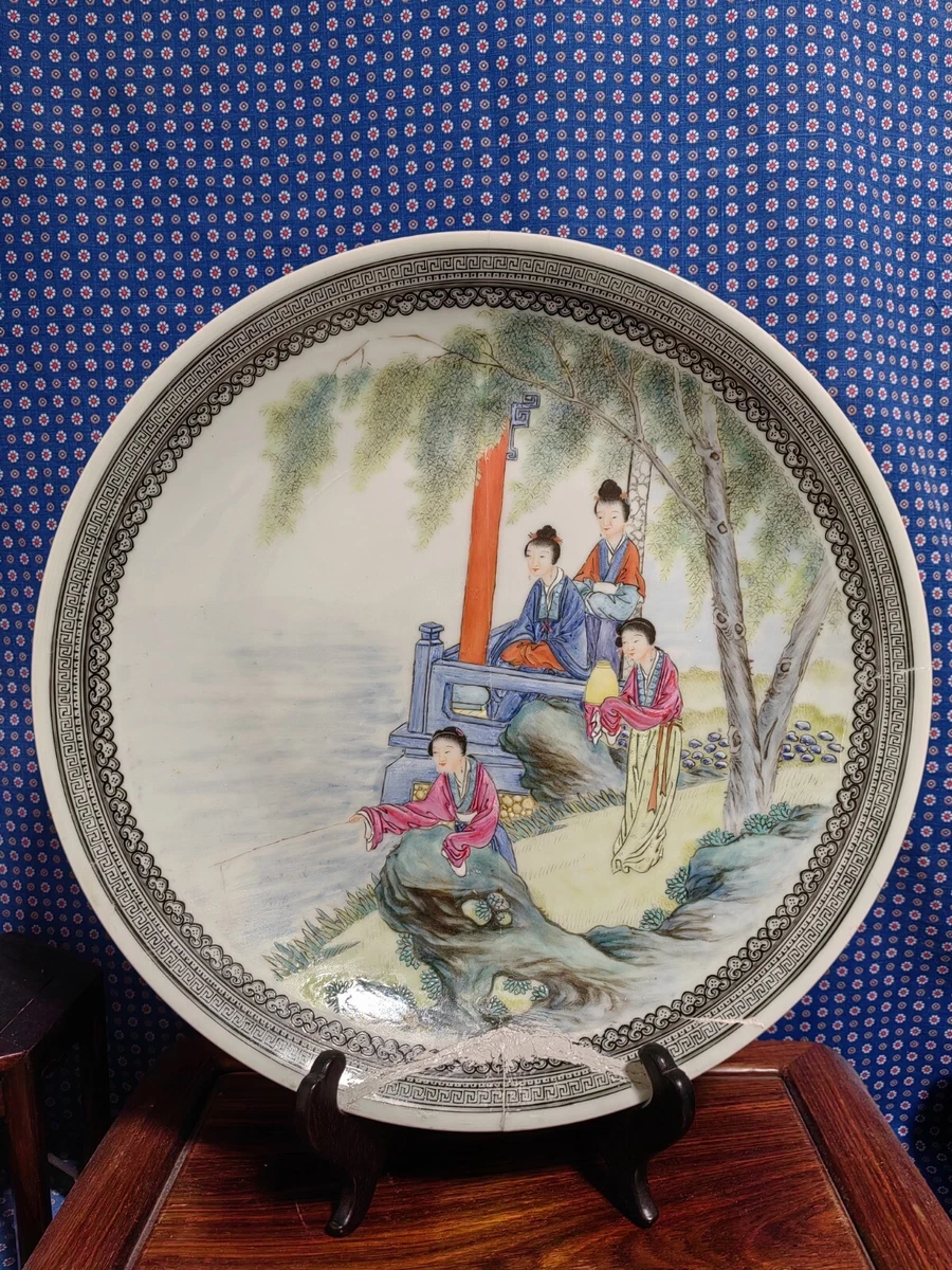 陶瓷古董原始1940 年后中国风盘子| eBay