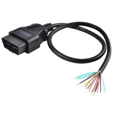 60cm 24" 16 Pin J1962 OBD2 OBD-II Male Connector to Open Plug Wire Pigtail DIY