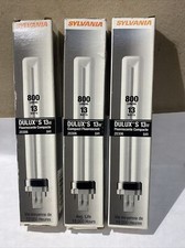 3 Sylvania DELUX S 20306 13 watt CF13DS/841 compact fluorescent bulbs Base GX23