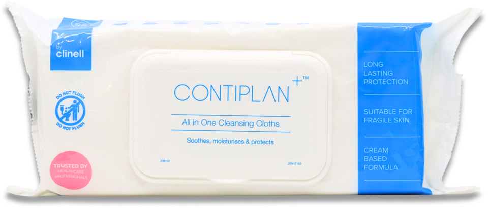 Clinell Contiplan All in One Cleansing Cloths 25 Pack l Hygiene l Skin ...