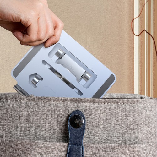 Universal 360° Rotation Aluminum Alloy Tablet Phone Stand Foldable Desk Holder - Picture 8 of 21