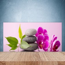 Splashback Paraschizzi Paraspruzzi 100x50 Pietre di fiori Foglie Floreale