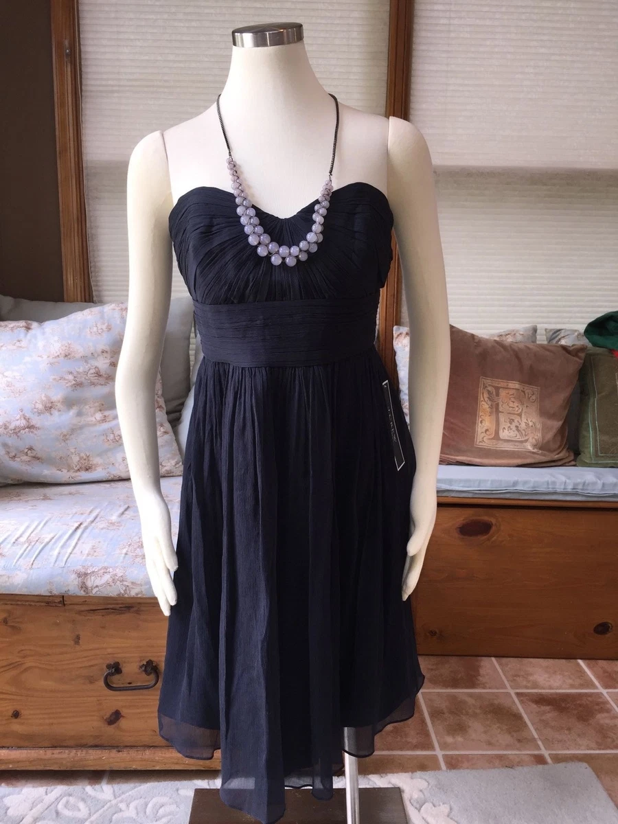 j crew navy bridesmaid dress Zapakasa Women Navy Bridesmaid Dress A Line Sweetheart Long Pleated Chiffon  Prom Dress